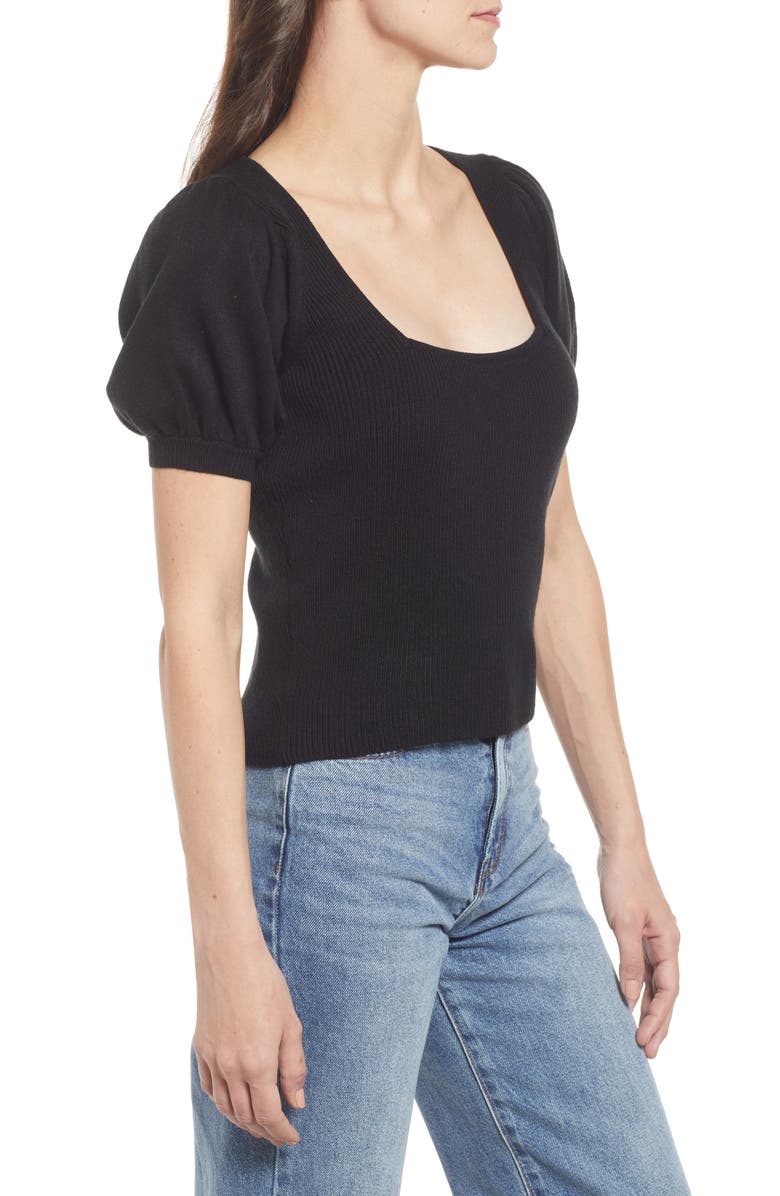 French Connection Jaida Ribbed Square Neck Sweater, Alternate, color, 