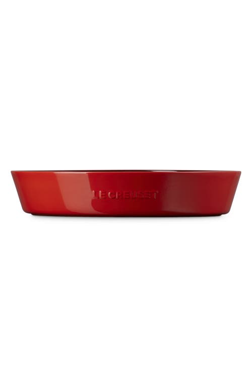 Le Creuset Oval Stoneware Chip & Dip Platter In Cerise