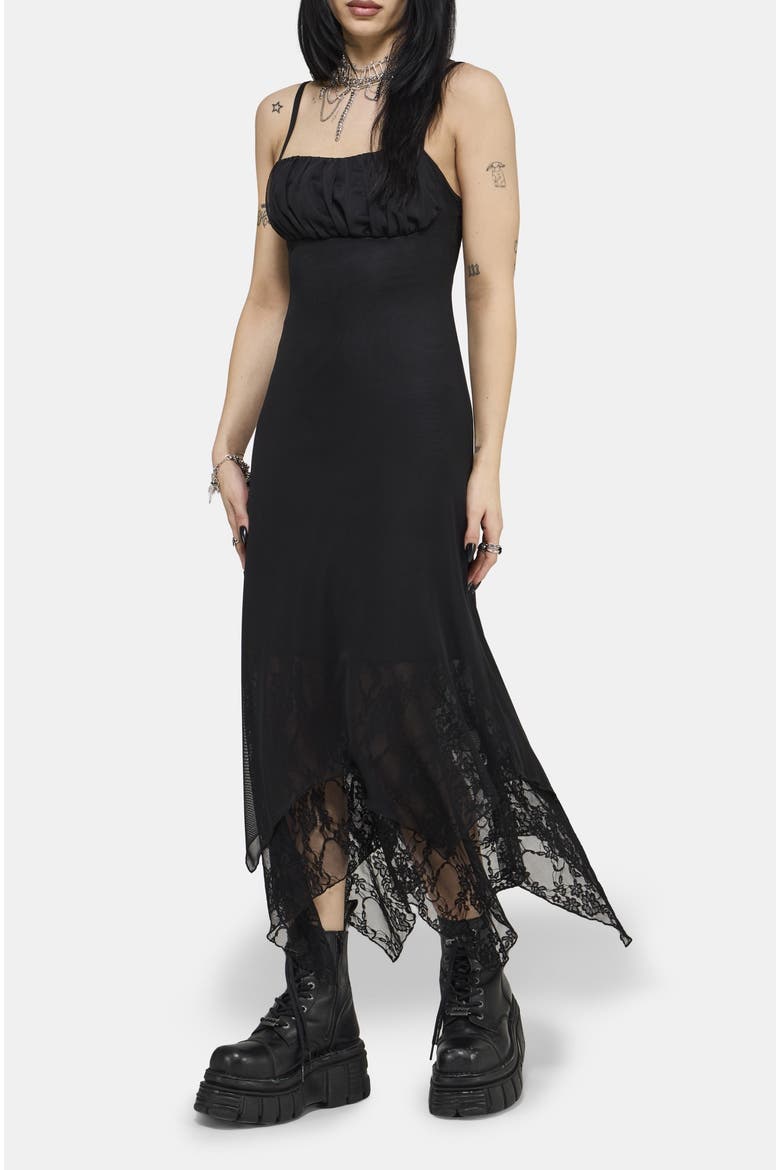 Druella Lace Cami Midaxi Dress, Alternate, color, Black