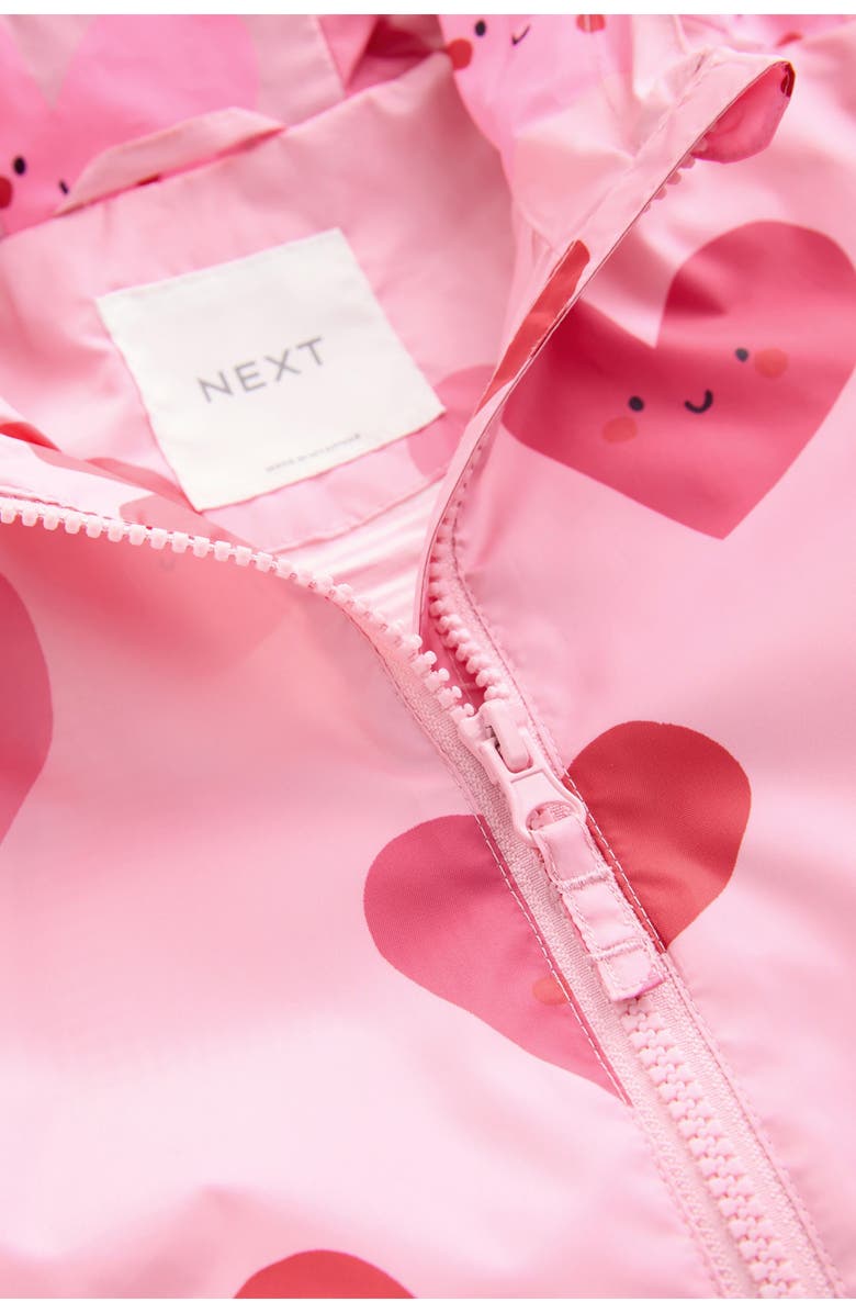 NEXT Kids' Heart Print Rain Jacket, Alternate, color, Pink