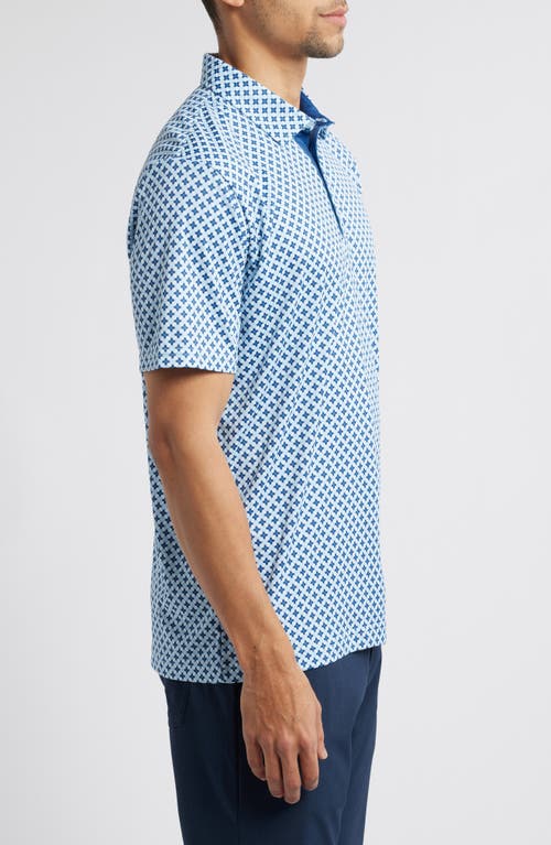 Swannies Rae Medallion Print Golf Polo In Sky
