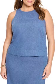 NIC+ZOE Rumba Linen Blend Sleeveless Top