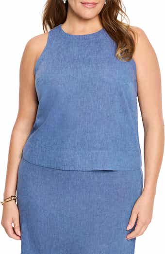 NIC+ZOE Rumba Linen Blend Sleeveless Top
