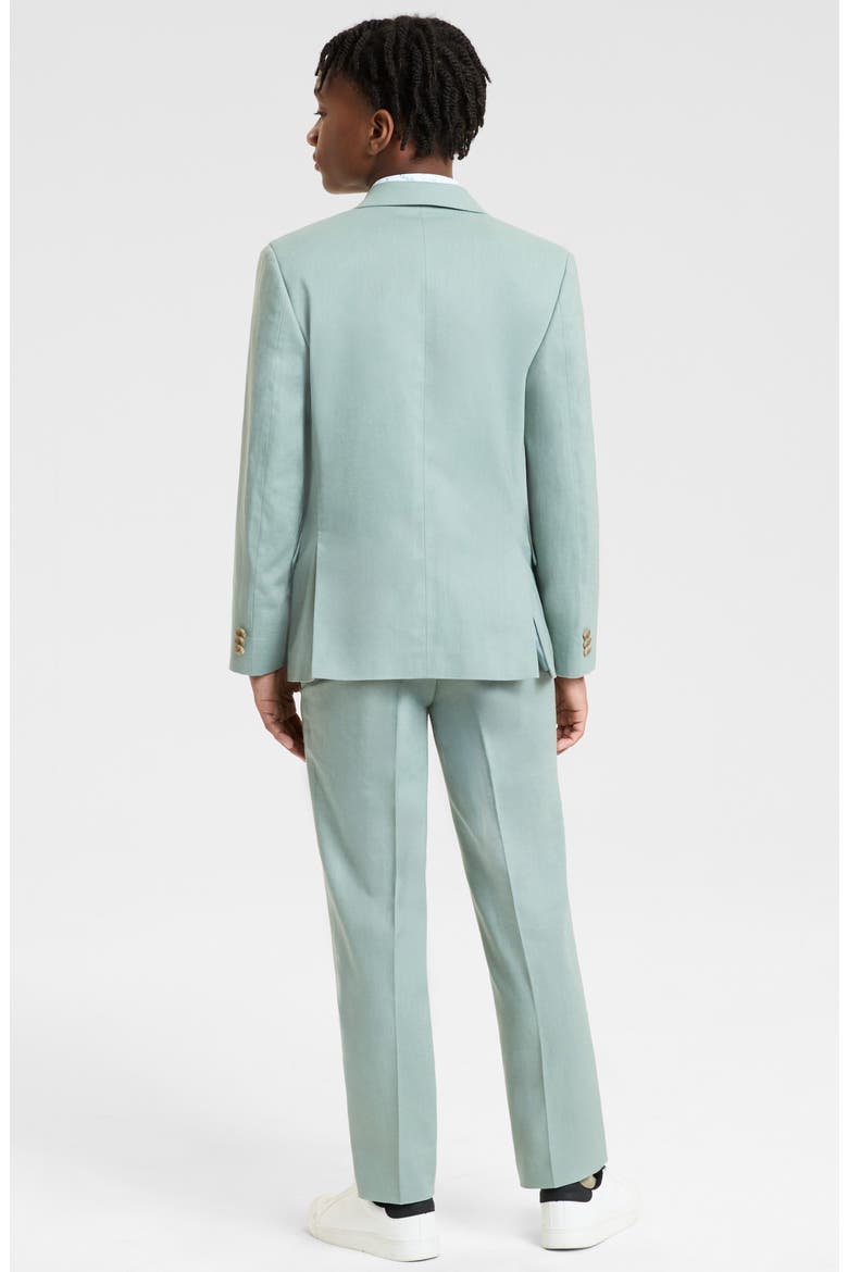 Kids' Sage Solid Linen Blend Sport Coat, Alternate, color, SAGE