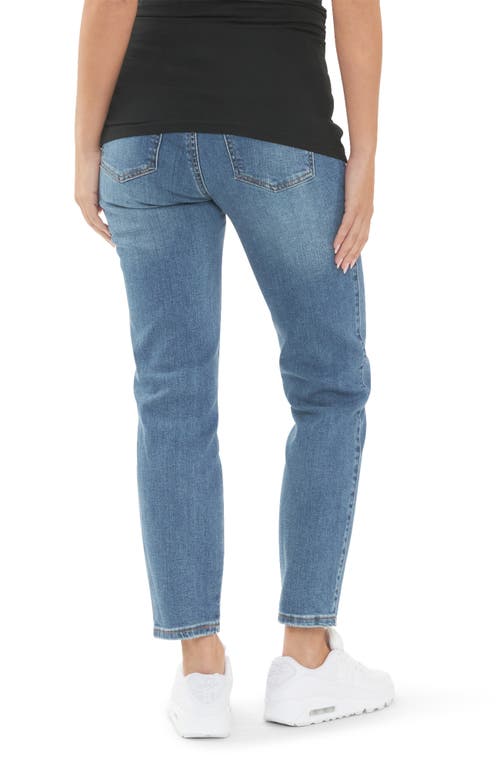 Ripe Maternity Dylan Under The Bump Distressed Straight Leg Maternity Jeans In Black