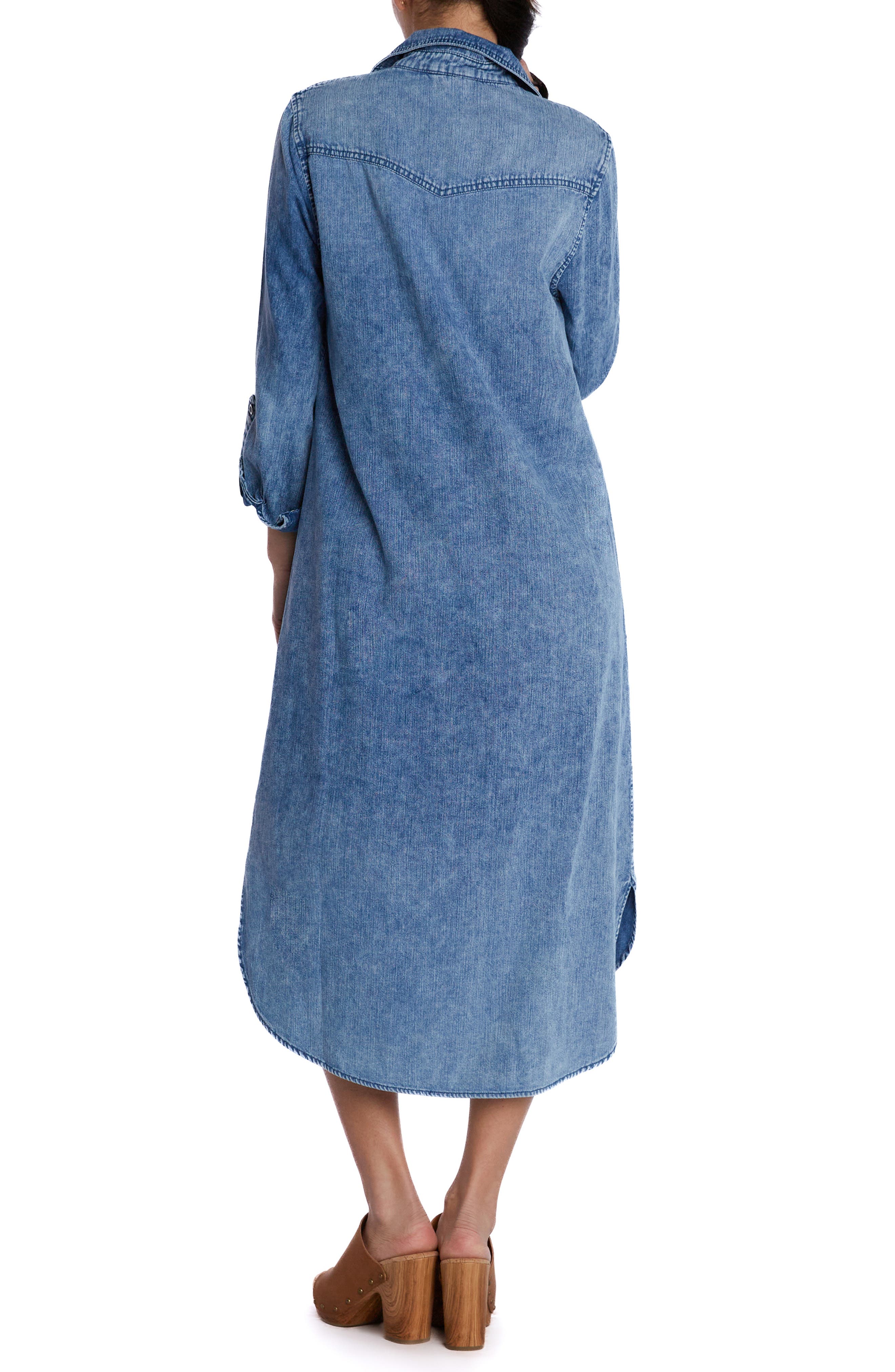 Denim Midi Shirtdress - image 4