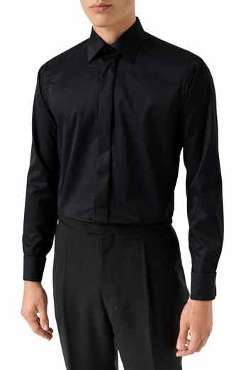 Contemporary Fit Geometric Brocade Supima Cotton Dress Shirt