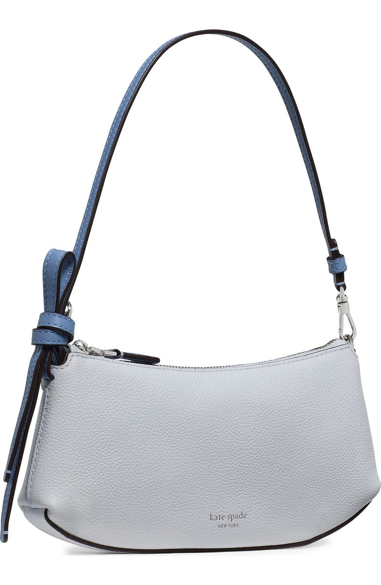 Kate Spade New York loop colorblock pebble leather pochette shoulder bag, Alternate, color, Pale Sapphirine