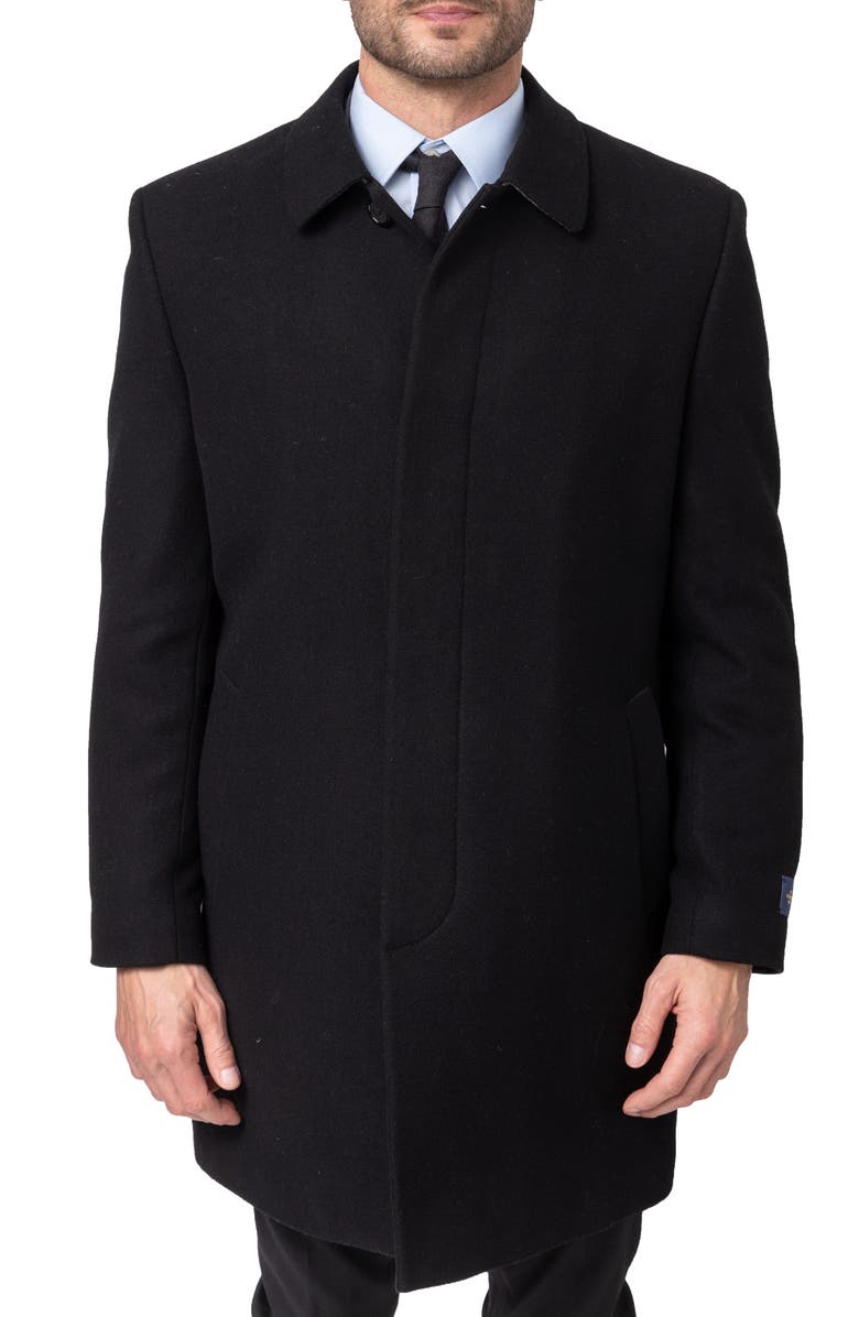 Hart Schaffner Marx Hanley Wool Blend Coat, Main, color, Black