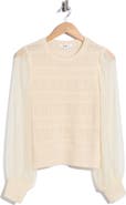 ASTR the Label Ann Contrast Sleeve Pullover Top