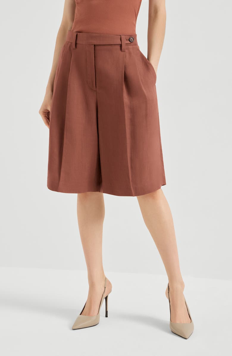 Brunello Cucinelli Sartorial Bermuda shorts, Alternate, color, Orange