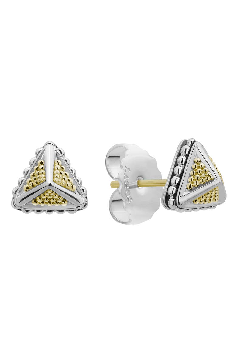 LAGOS KSL Two-Tone Pyramid Stud Earrings, Alternate, color, 