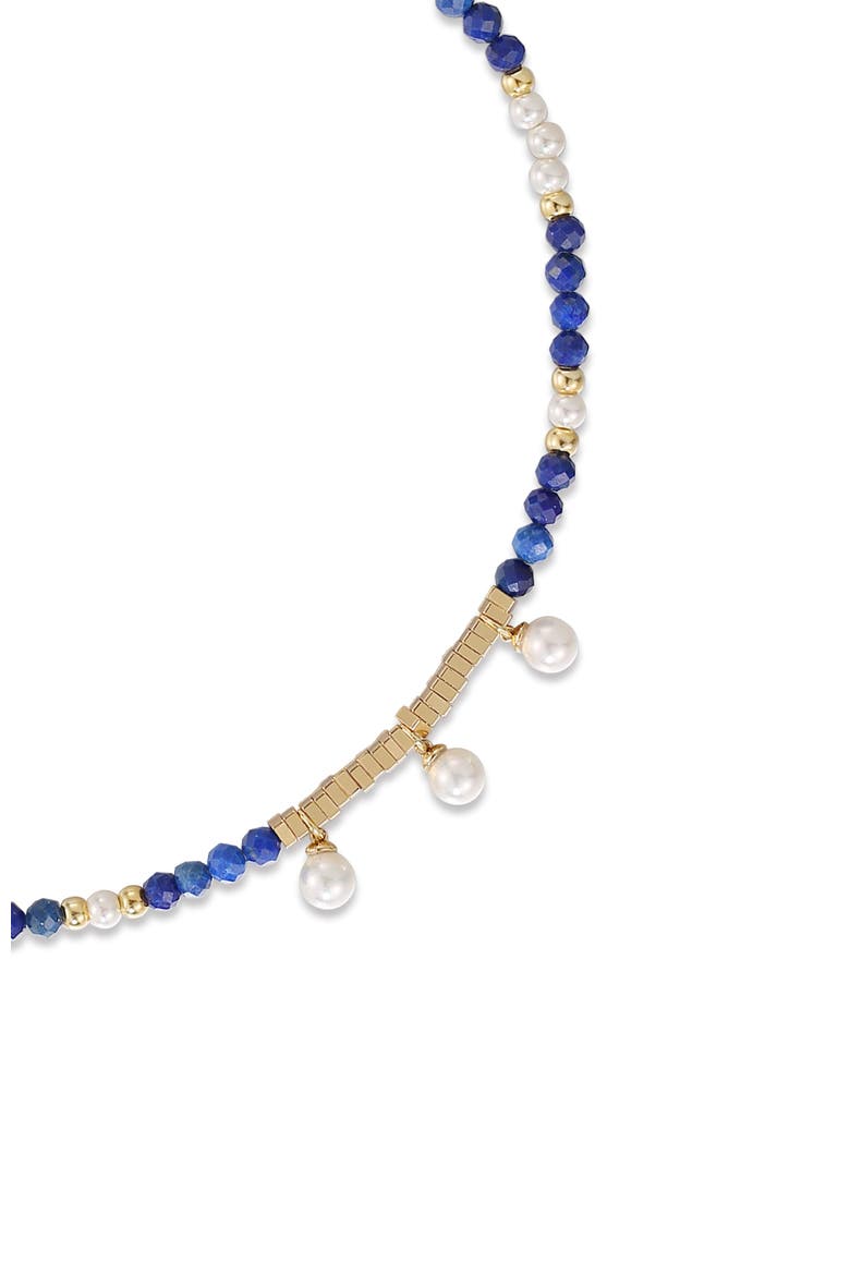Poseidon Necklace, Alternate, color, Blue & White & Gold