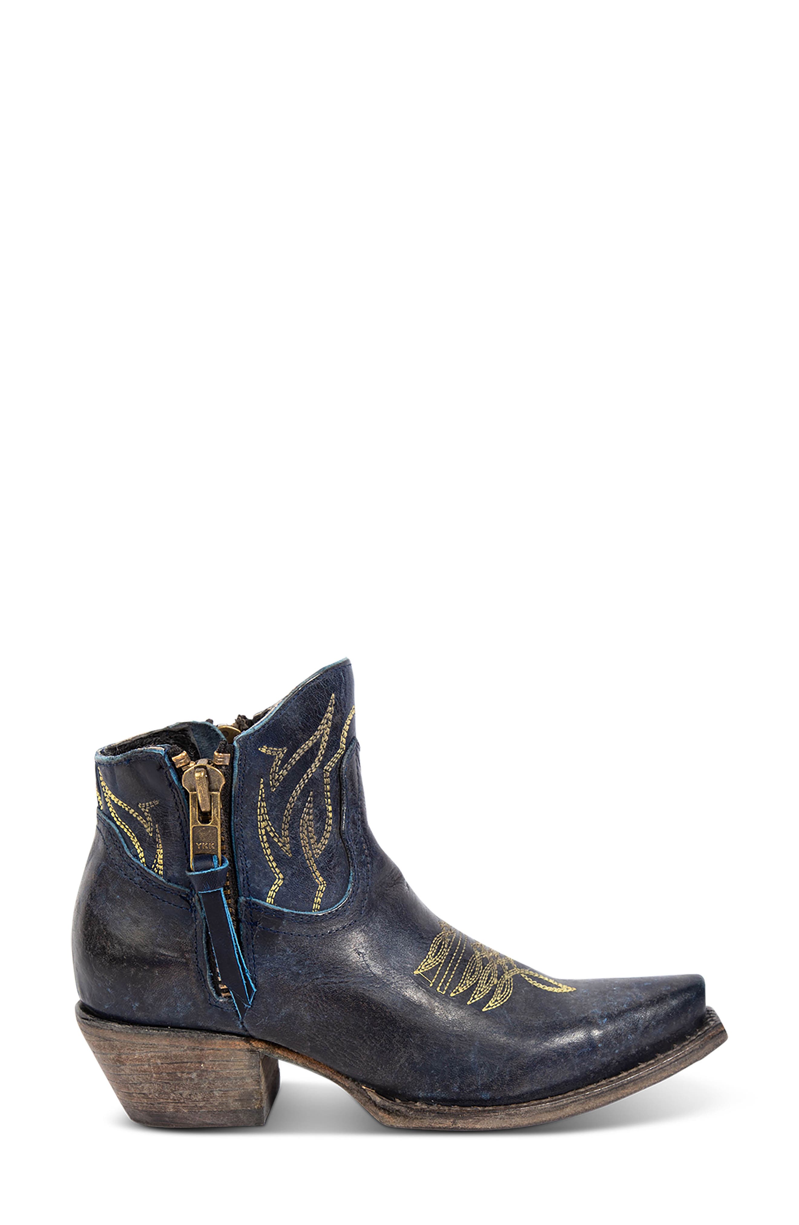 Wolfie Western Bootie, Alternate, color, BLUE