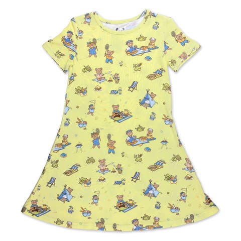 Kids' Teddy Bear Picnic Short Sleeve Dress (Toddler, Little Kid & Big Kid)