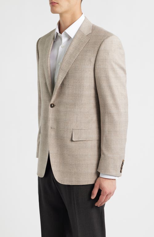 Canali Siena Regular Fit Windowpane Plaid Super 150s Wool Sport Coat In Neutral