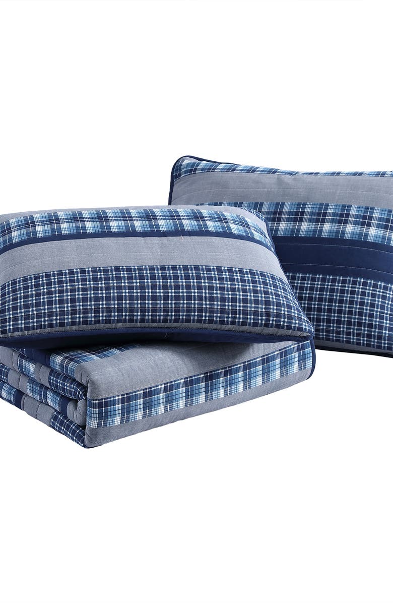 Nautica Addison Quilt Set, Main, color, Blue