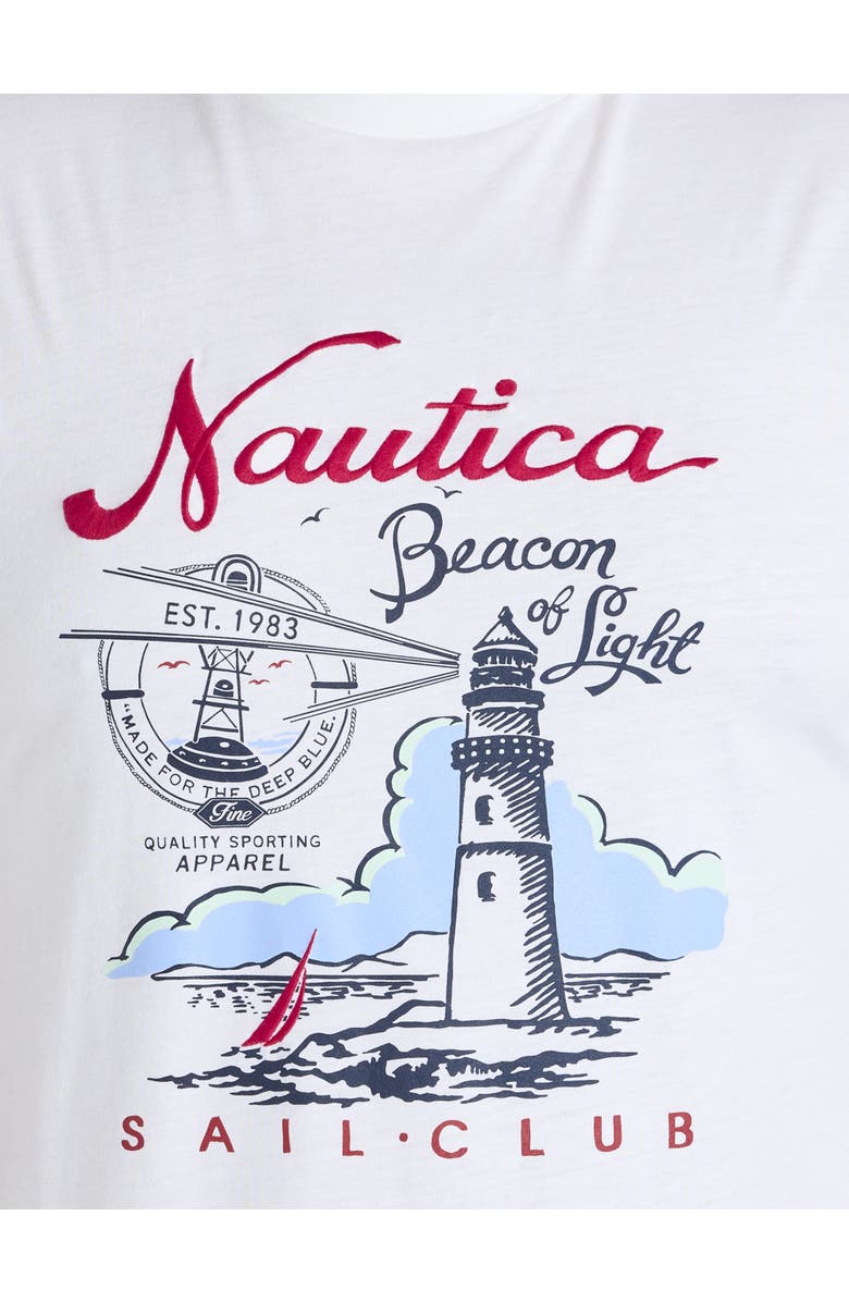 Nautica Big & Tall Beacon Of Light Graphic Tee, Alternate, color, White