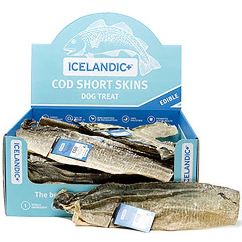 8 to 10 Inch Cod Short Skins 36 Pack Dog Treat Chews
