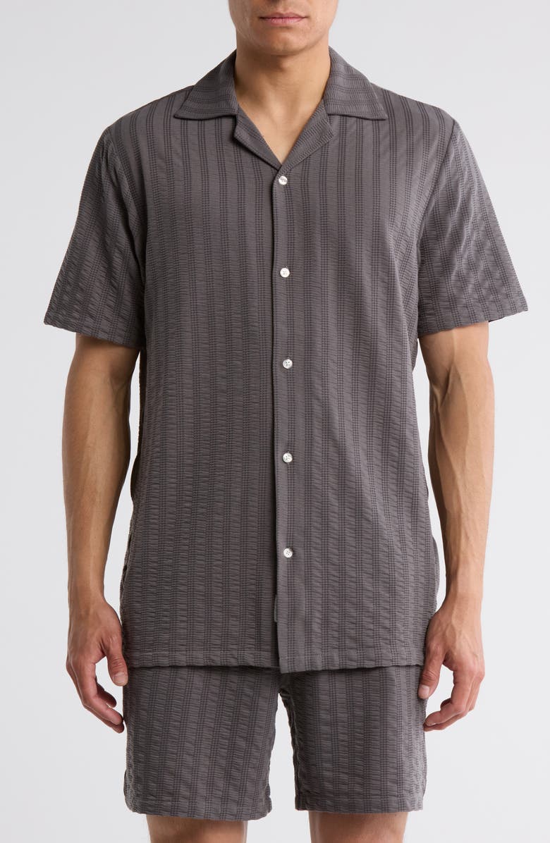 Original Paperbacks Seaside Stripe Camp Shirt, Main, color,