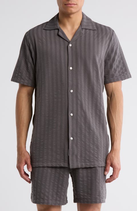 Seaside Stripe Camp Shirt