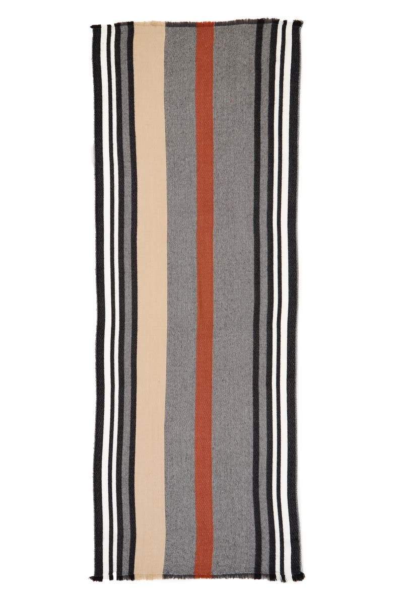 BP. Multi Color Stripe Oblong Scarf, Alternate, color,