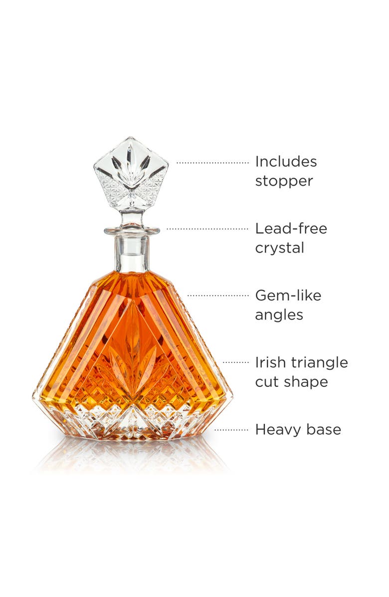 Viski Admiral Crystal Irish Cut Whiskey Decanter, Alternate, color, Clear