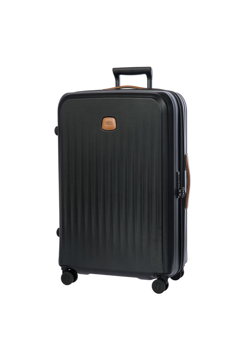 Taormina Hardside Expandable 30" Large Checked Spinner Luggage, Alternate, color, Black