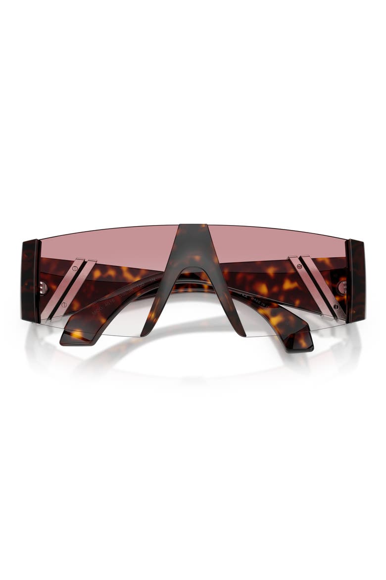 136mm Rectangular Sunglasses, Alternate, color, HAVANA / CLEAR GRADIENT PINK