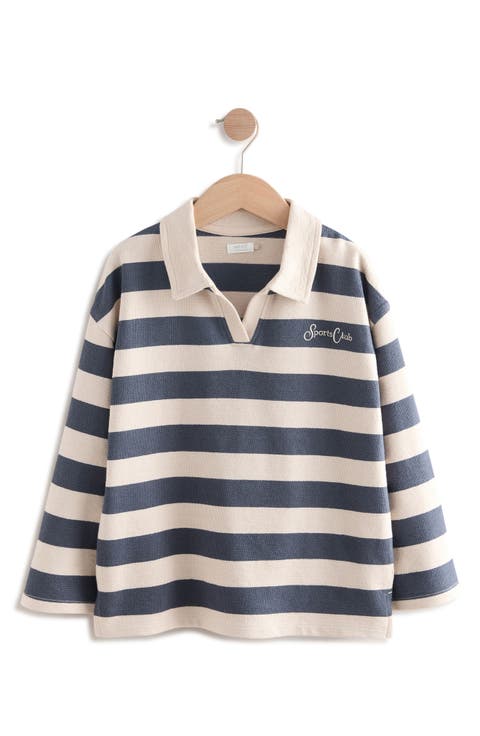 Kids' Stripe Cotton Rugby Polo (Big Kid)