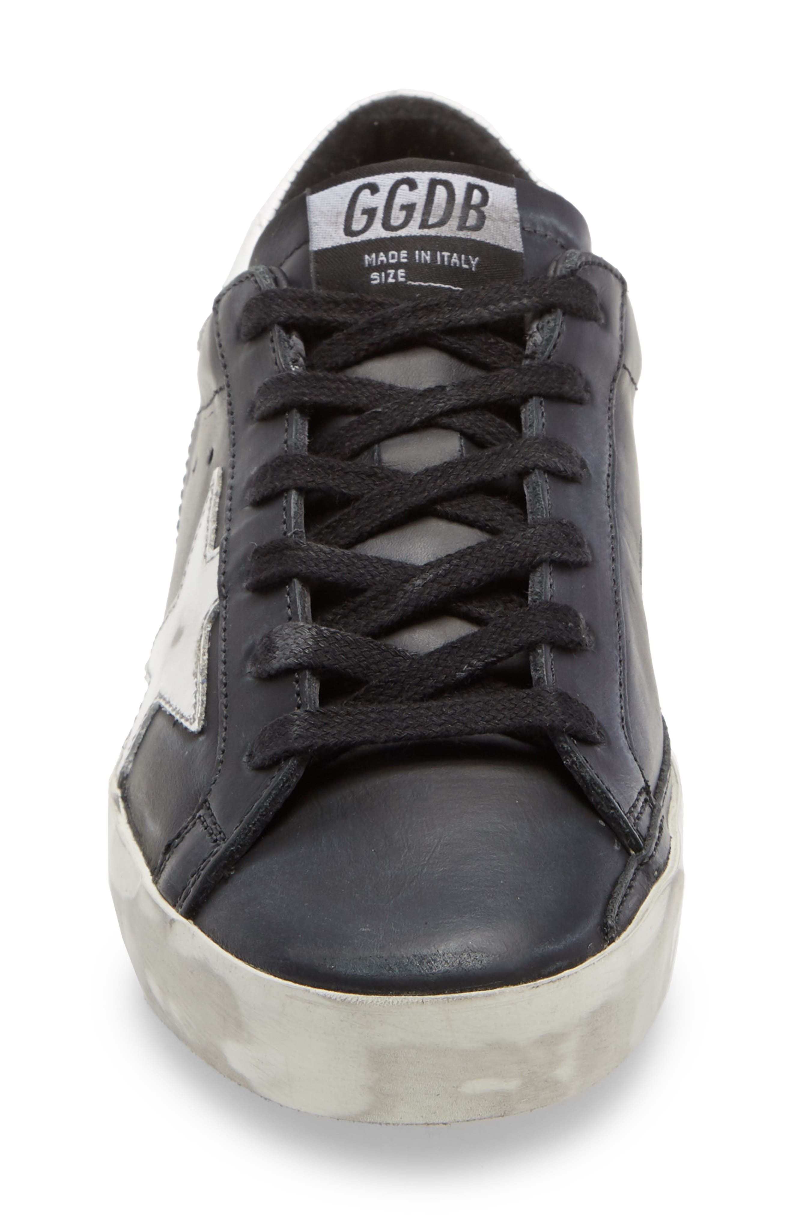 Super-Star Low Top Sneaker, Alternate, color, BLACK WHITE STAR