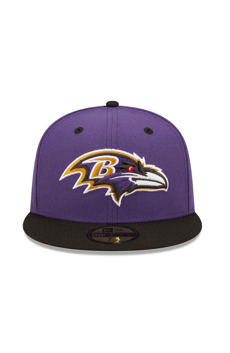 New Era Men's New Era Purple/Black Baltimore Ravens Flipside 59FIFTY Fitted Hat, Alternate, color,