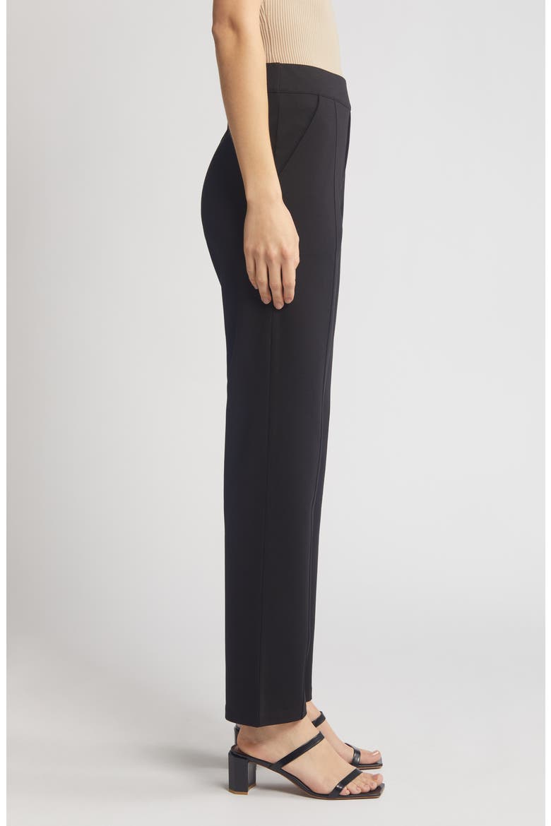 Pull-On Ponte Knit Leggings, Alternate, color, BLACK