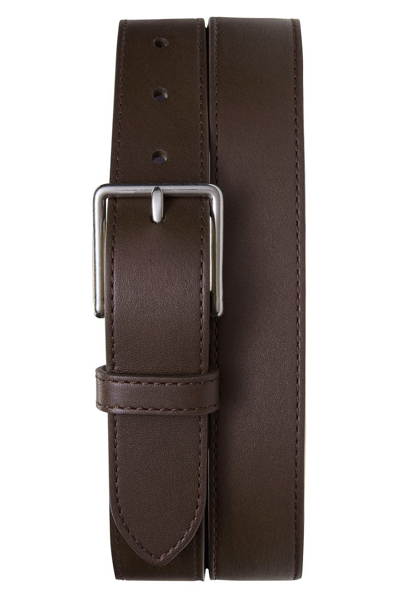Leather Belt, Alternate, color, BROWN