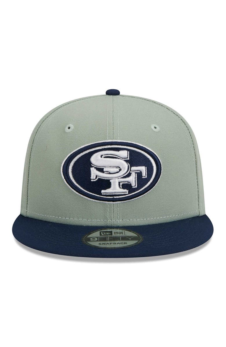New Era Men's New Era Green/Navy San Francisco 49ers 2-Tone Color Pack 9FIFTY Snapback Hat, Alternate, color, 
