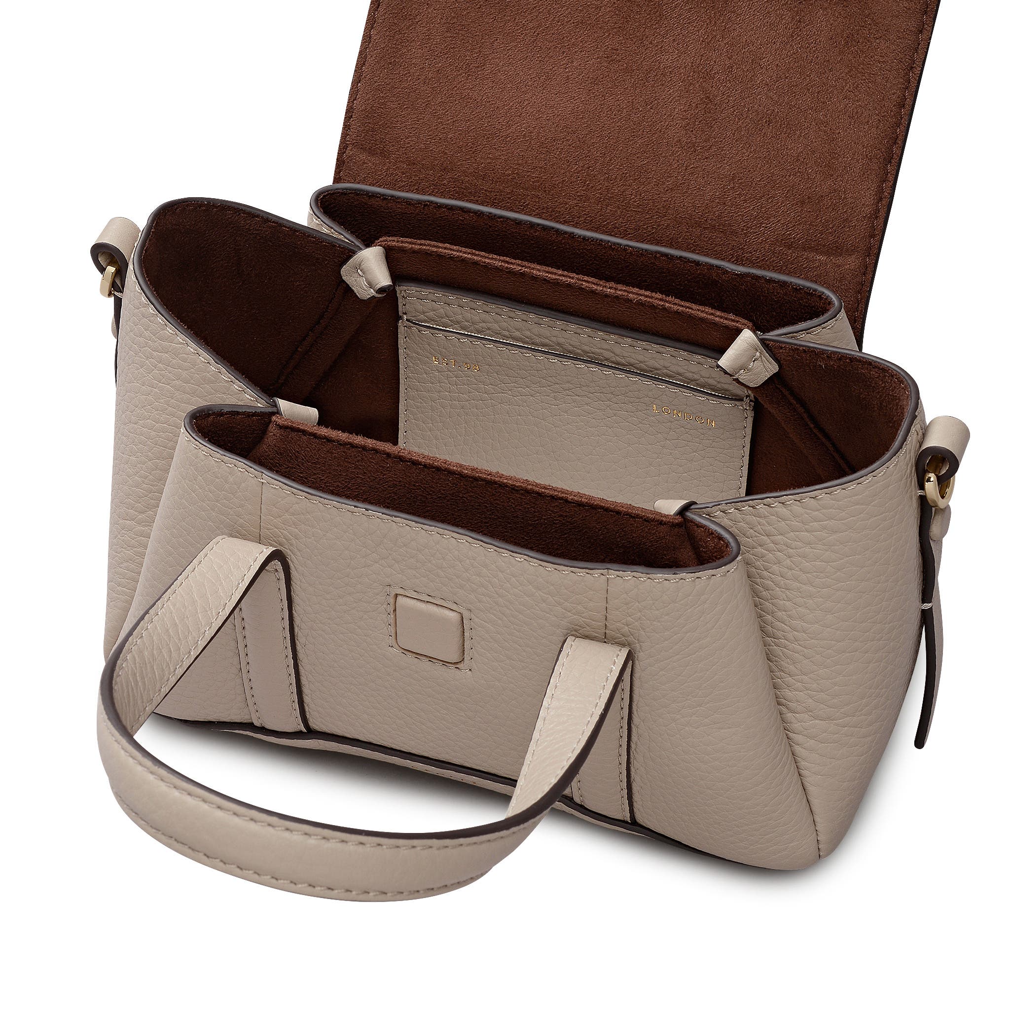 The Chancery Small Flapover Satchel Bag, Alternate, color, Porcini