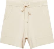 MANGO Rib Drawstring Lounge Shorts
