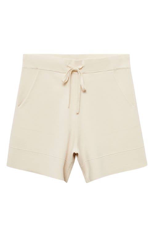 MANGO MANGO RIB DRAWSTRING LOUNGE SHORTS
