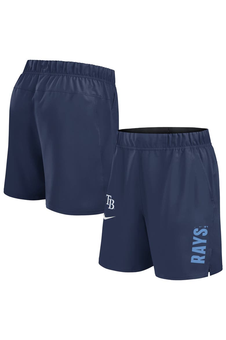 Men's Nike Navy Tampa Bay Rays Woven Victory Performance Shorts, Main, color, Navy
