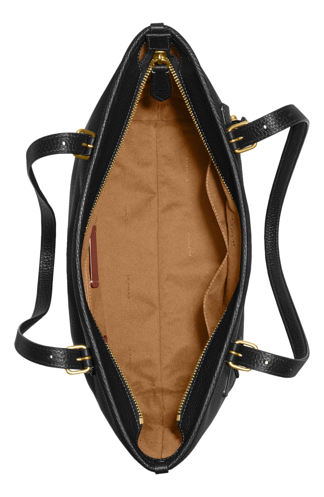 COACH Taylor Polished Pebble Leather Tote, Alternate, color, 