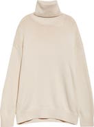TOTEME Longline Turtleneck Organic Cotton & Cashmere Sweater