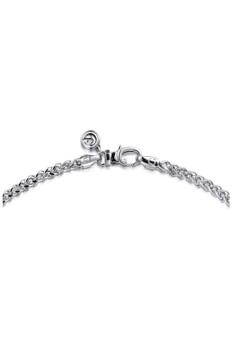 Facets Sterling Silver Wheat Chain Necklace, Alternate, color, STERLING SILVER