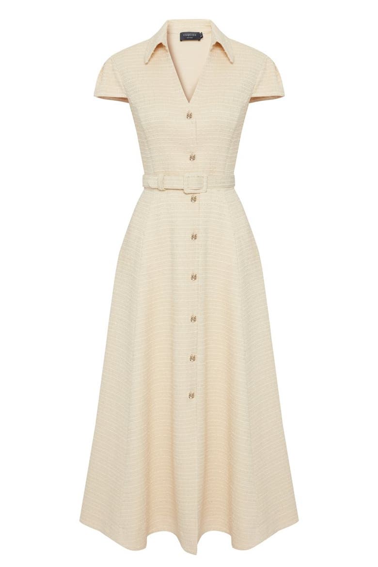 Savannah Midi Shirt Dress, Alternate, color, Ecru