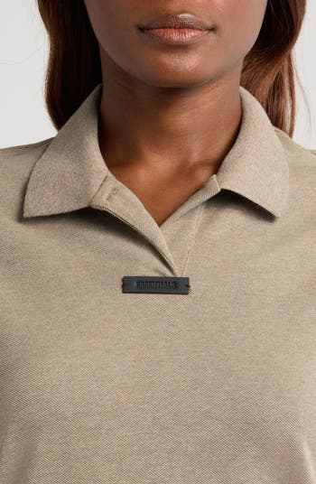 Cotton Blend Piqué Crop Polo