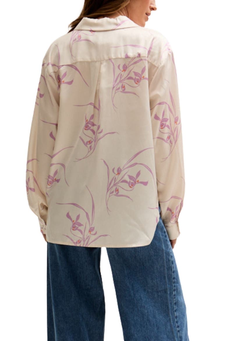 Lillibet Large Floral Print Shirt, Alternate, color, Natural