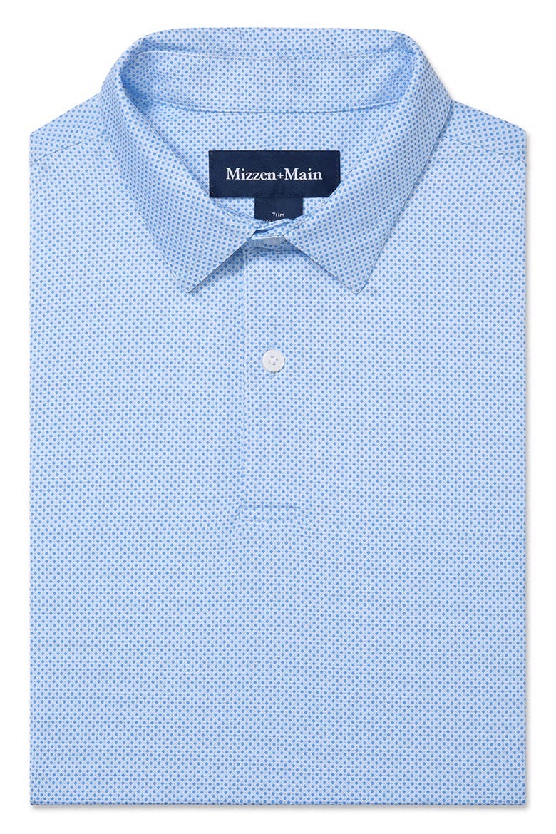 Skyline Blue Tight Diamond Haylard SS Polo, Alternate, color, SKYLINE BLUE TIGHT DIAMOND