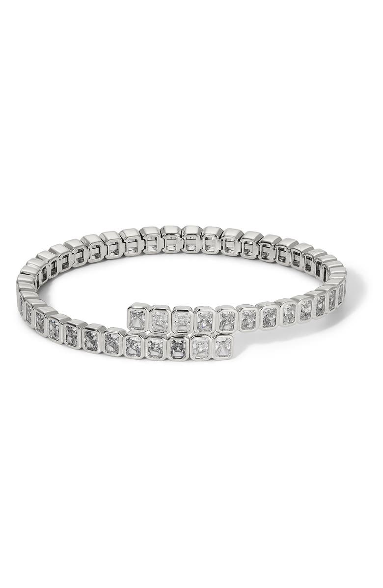 Nadri Dazzle 'Em Flexible Wrap Bracelet, Main, color,