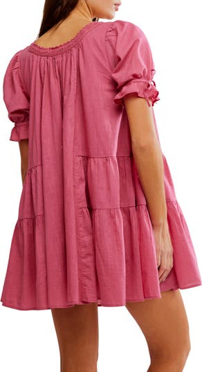 Sandy Shores Cotton Babydoll Minidress
