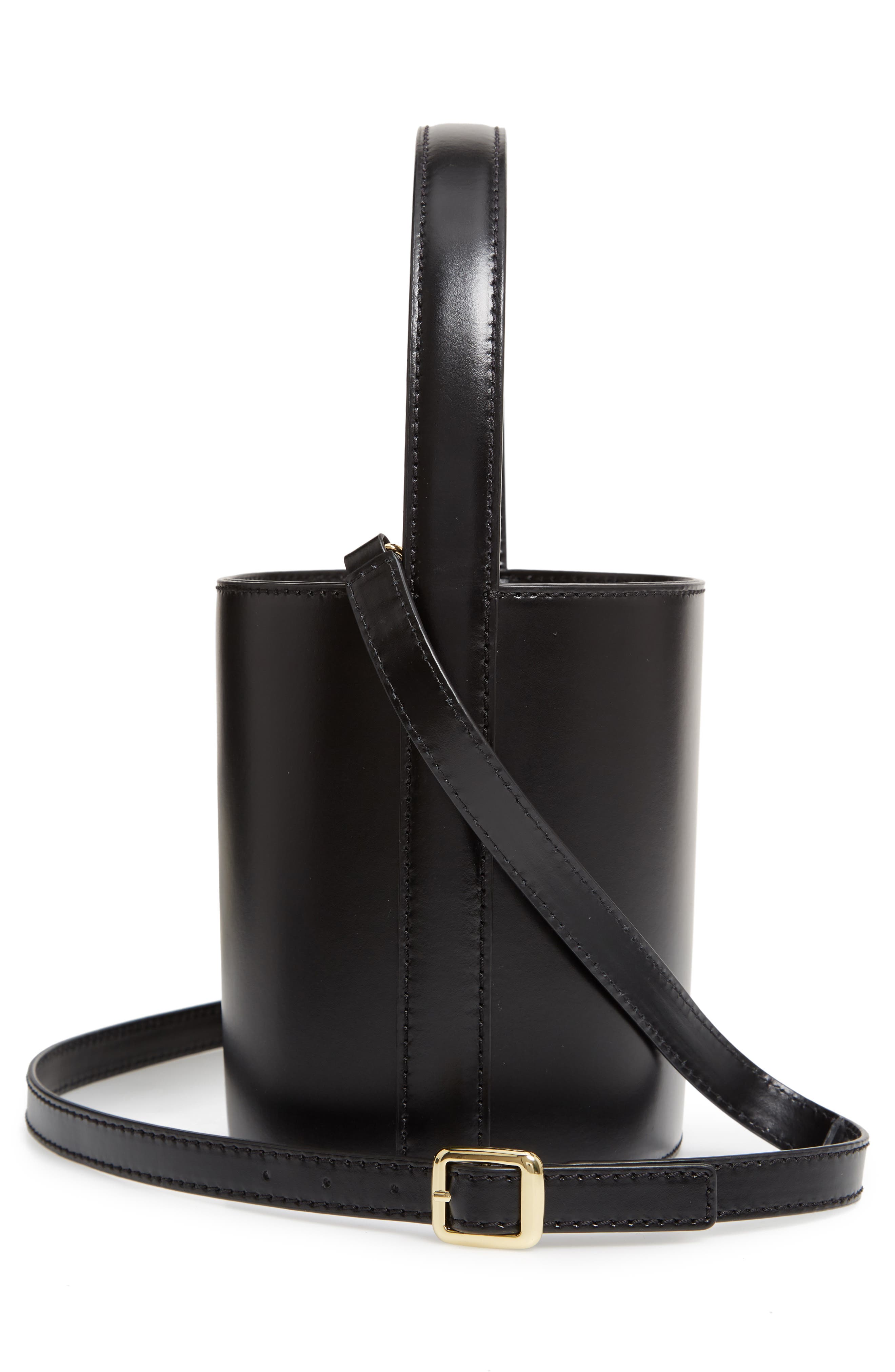 STAUD Bissett Leather Bucket Bag, Alternate, color, 