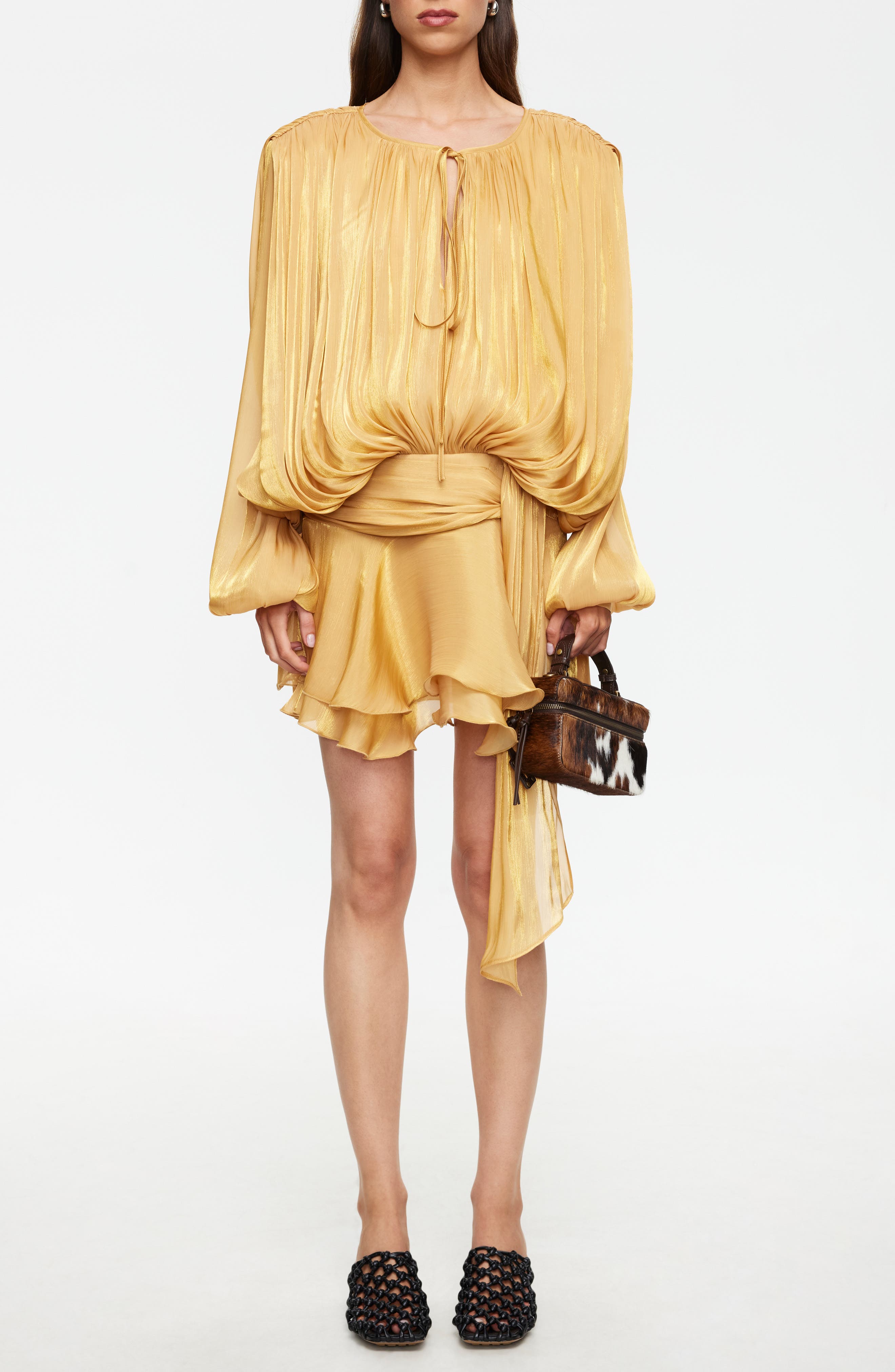 Elements Pleated Long Sleeve Minidress - image 3